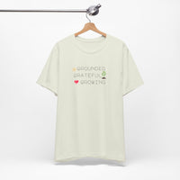Load image into Gallery viewer, Organic Spiritual Tee - Grounded Grateful Growing New Age Vibes
