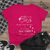 Load image into Gallery viewer, Paws Women&#39;s Tee for Animal Rescue, Enthusiasts, Pet Lover&#39;s Tee, Best Pet Parent Women&#39;s Tee, Cute Animal Lover Gift, Dog Mom Shirt, Cat Lover Apparel, Pet Adoption Awareness
