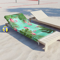 Load image into Gallery viewer, Boho Flamingo Beach Towel - Tropical Summer Vibes
