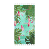 Load image into Gallery viewer, Boho Flamingo Beach Towel - Tropical Summer Vibes
