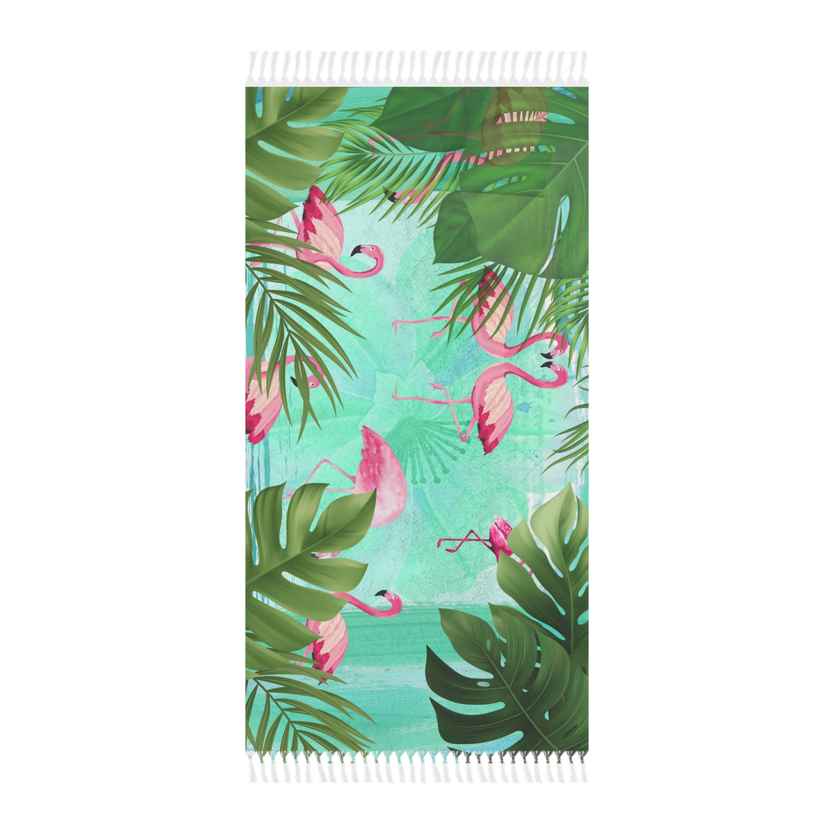 Boho Flamingo Beach Towel - Tropical Summer Vibes