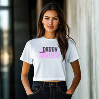 Load image into Gallery viewer, Crop Top - Daddy Issue Trendy Funny Girl Festival Top
