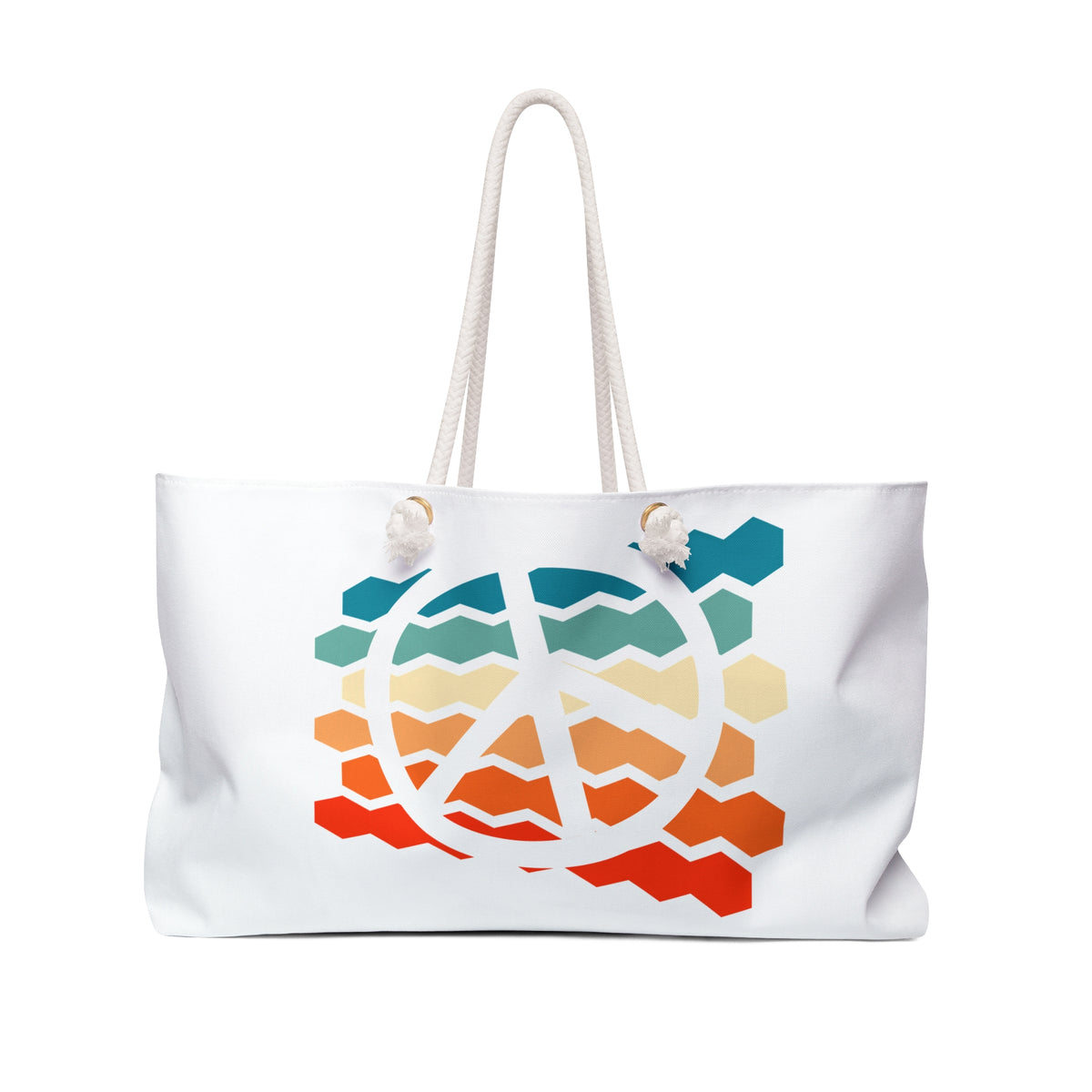 Peace Sign Weekender Bag - Boho Travel Tote for Adventure Lovers