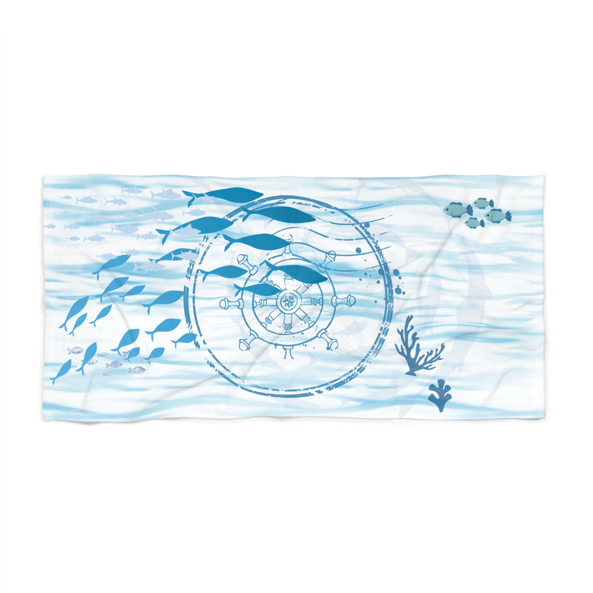 Ocean Waves Beach Towel with Marine Design - Perfect for Summer Fun and Relaxation
