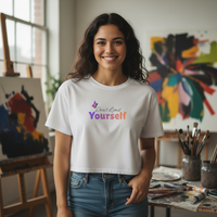 Load image into Gallery viewer, Feminist Girl Power Women's Crop Tee — Encouraging Women, Mother's Day Gift